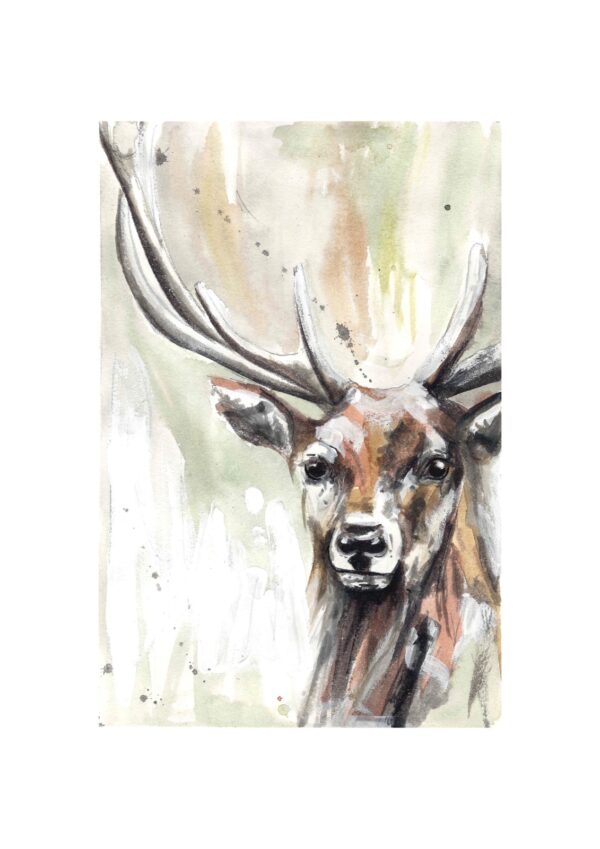 Aquarell Hirsch