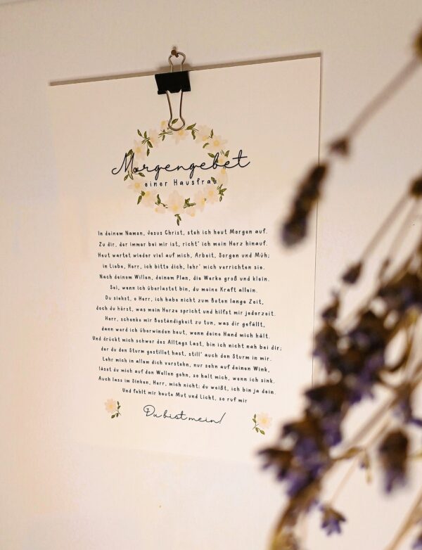 Poster "Morgengebet"